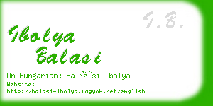 ibolya balasi business card